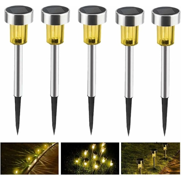 5kpl 5,5cm aurinkopaneeli yksi led-valo soveltuu katselemaan pihaa, nurmikkoa, puutarhan maapistorasian lämmin valo