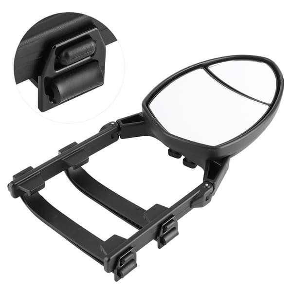 Universal Dual View Clip On Oval Sidespejl 7.5x5.5 Tommer Justerbart til Bil Lastbil
