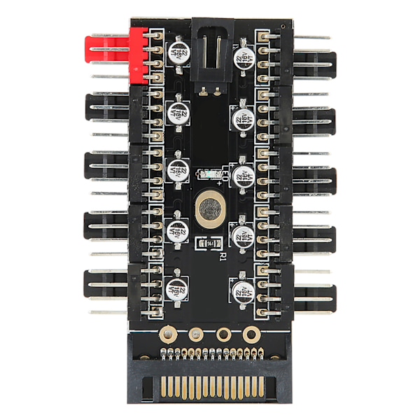 PC Kabinet Blæser Hub Computer Temperaturregulator 4pin CPU Køle Hub til Computer Kabinet Med PWM Kabel SATA Interface