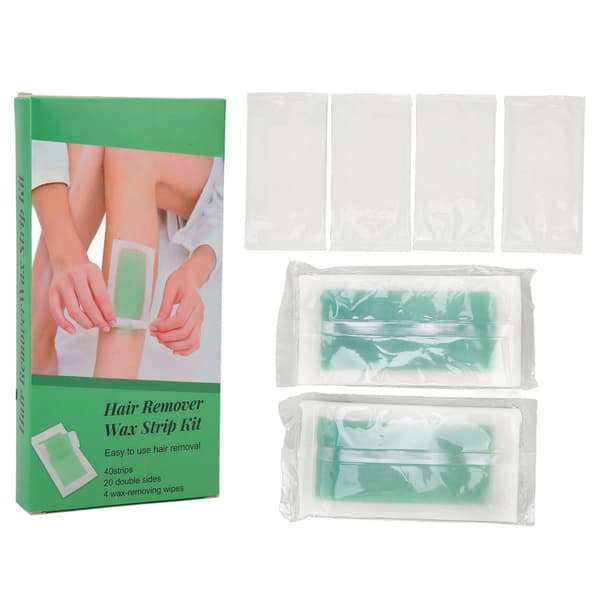 Milde, portable voksstrips for kropp, for hårfjerning på legger, armhuler og lepper