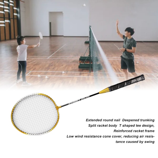 205 Badmintonracketsett i jernlegering for amatørtrening i hager, lekeplasser og gymsaler