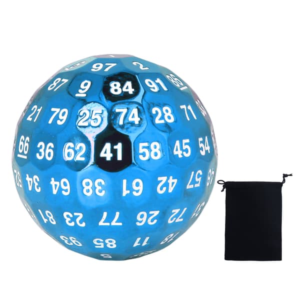 Polyhedral tärningar i metall 100 sidor Tunga ljusa färger Rollspel Polyhedral tärningar Blå