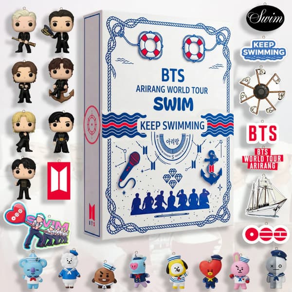 KPOP-gruppers julekalender 2026, akryl nedtællings-blindboks med 24 rum BTS2