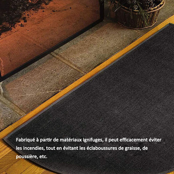 Kulfiber brandtæppe til udendørs lejrbål flammehæmmende stof (sort 50 x 100 cm)
