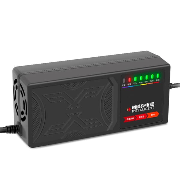 Smart elektrisk sparkesykkel batterilader med 7 lysindikatorer