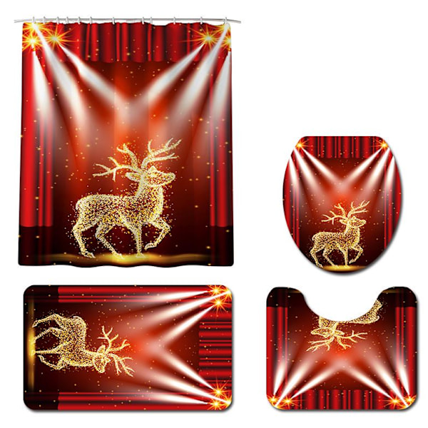 Christmas Deer WC-lattiamatot Neliosainen kylpyhuoneen set, SD2,