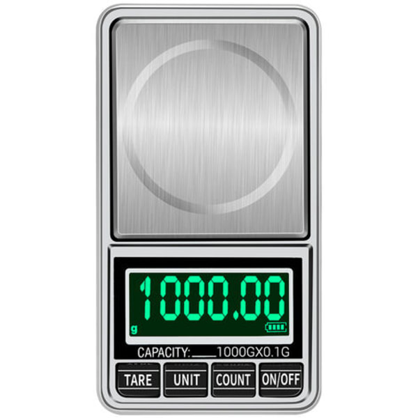 Bærbar elektronisk vægt, præcisions elektronisk vægt, USB plug-in, sendes uden batteri FCC/CE/ROHS certificering, 1kg/0,1g DH-938C