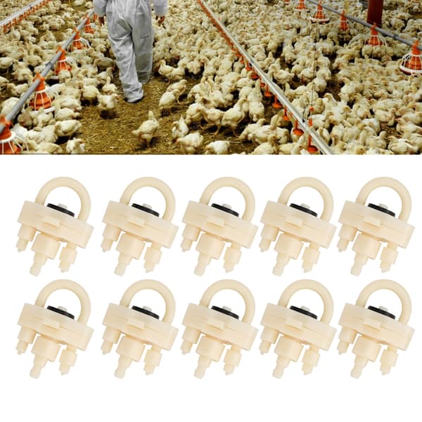 Automatisk U-formad kycklingdrickare, strömbrytare, 10-pack