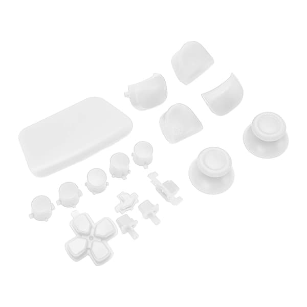 16 stk. Spillkontroll-erstatningsknapper for PS5-kontroller - Erstatningsknapper for tommelfinger, avtrekkerknapper for PS5-kontroller - Hvit