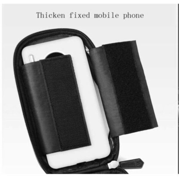 Cykeltaske Hard Shell Styrtaske Touch Screen Mobiltelefontaske Vandtæt taske Mountainbiketaske (sort) -