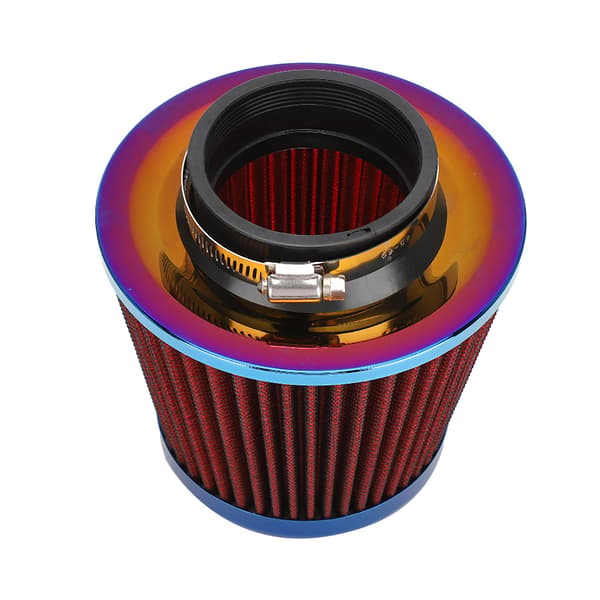 76 mm 2,99 tommer Modificeret Legering Svampehoved Luftfilter Rød