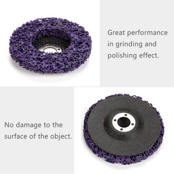 Poly Strip Skive Sæt 5 Stykker 100mm Diameter Ideel til Fjernelse af Maling og Rust