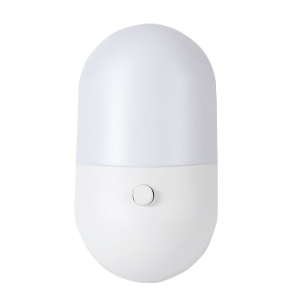Hvit mini nattlys plug-in led soverom lys nattbord natt lys strømforsyning lys stikkontakt lys øyebeskyttelse natt lys,