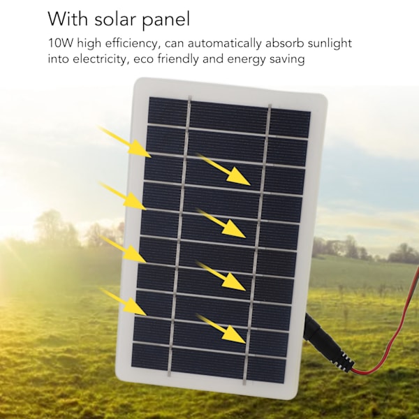 10W 12V Solardriven Utsugsfläkt Kit för Runda Rör - Perfekt för Djurhus, Hönshus, Husbilar och Växthus