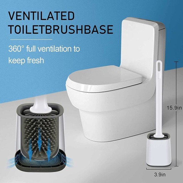 WC-harja silikoni wc-harja WC-harja WC-istuin antibakteerisella pidikkeellä riippuharja WC kylpyhuone ja wc, W
