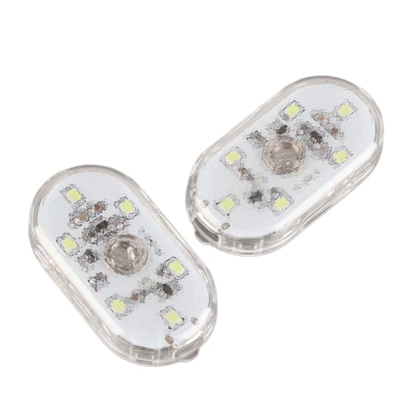 2 stk. Bilinteriør LED-sensorlys USB oppladbart berøringsbryterlys Trådløs omgivelseslampe Nattleselys Bilinteriørlys