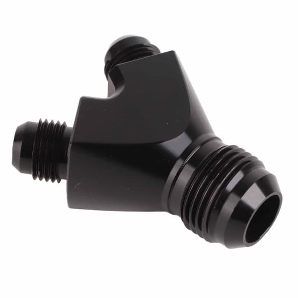 AN10 10AN til AN6 6AN Han Flare Stik Y-Blok Fitting Adapter Sort