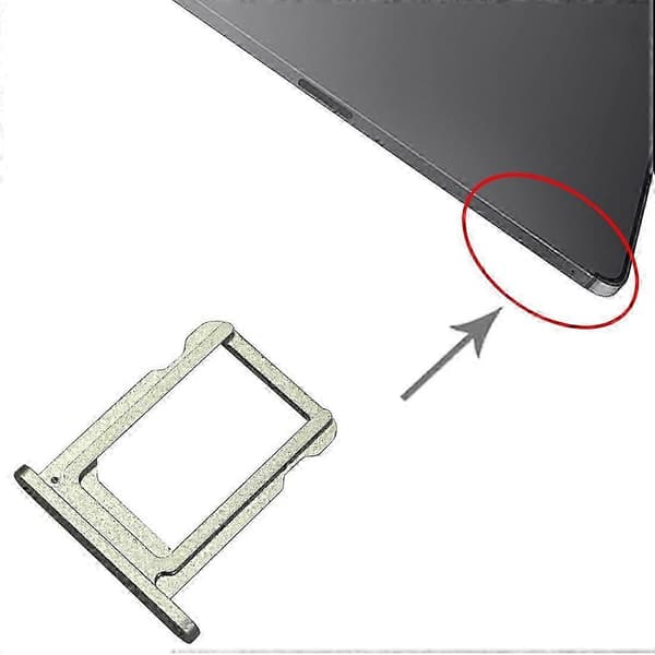 SIM-kortbakke til iPad Pro 12,9 tommer 2021 A2379 A2461 A2462 Silver