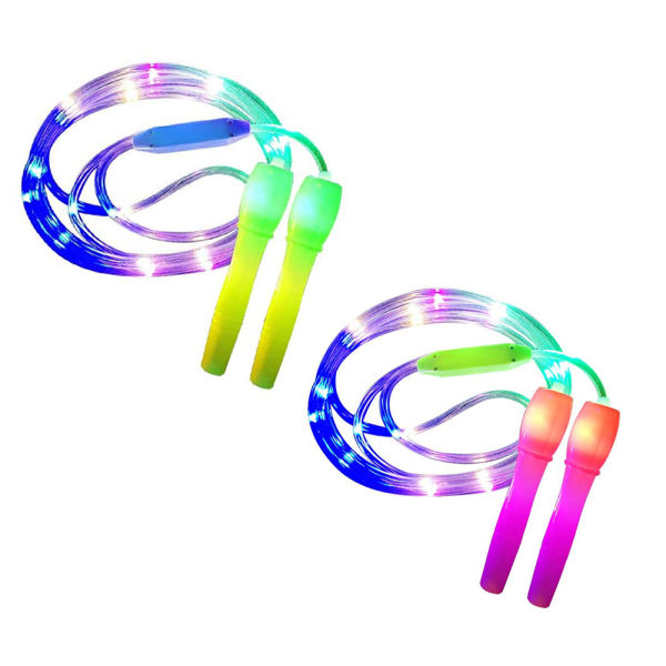 2-pack LED Light Up hopprep justerbar längd för barn