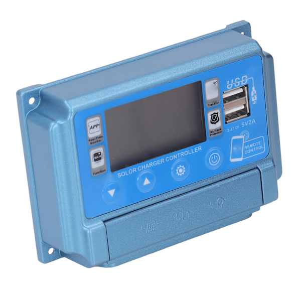 MPPT Solar Charge Controller 12V 24V 36V 48V 60V Auto Tuning Dual USB Bluetooth 60A