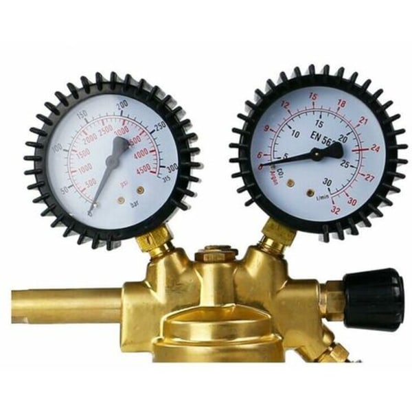 Universal Argon CO2 trykkreduksjonsventil, gasssveiseregulator med dobbel gauge messing MIG/MAG-sveising for all commo