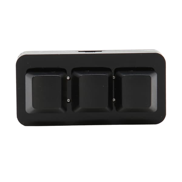 USB 3-Tast Mini Tastatur RGB LED Baggrundsbelysning Understøtter Hot Swap OSU HID Makro Programmering Tastatur til Windows til OS X til Linux Sort