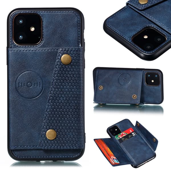 [HT] iPhone 11 - Praktisk deksel med kortrom Grå