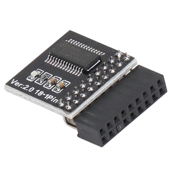 TPM2.0 Sikkerhedsmodul 18pin til ASROCK Bundkort LPC Kort til WIN11 Opgraderingstest Sort