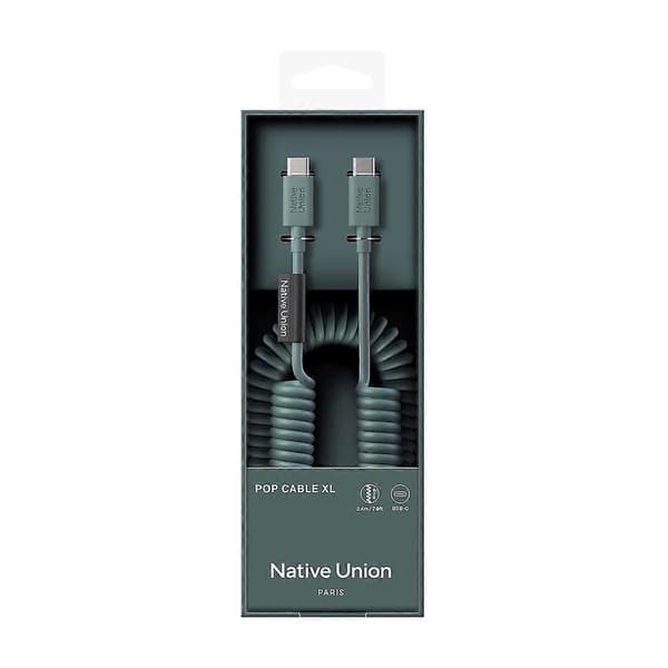 USB-C til USB-C-kabel 60W spiralformet 2,4m POP-serie hurtiglading[ht] Vert sauge