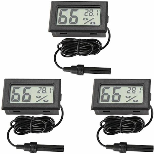Pakke Mini elektronisk digital temperatur- og luftfugtighedsmåler Indendørsmåler Termometer Hygrometer LCD-skærm Fahrenheit