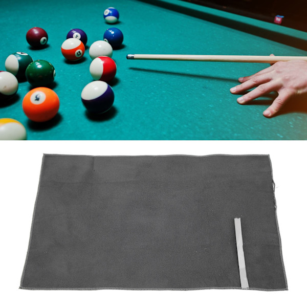 Mørkegråt blødt bomuldshåndklæde til rengøring af snooker-køer og poolborde – Fjerner snavs og støv