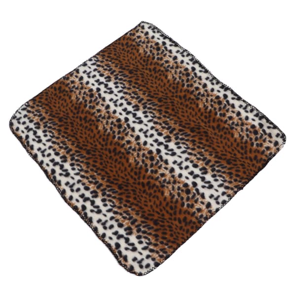 Maskinvaskbart plys leopardprint kæledyrs tæppe til små hunde