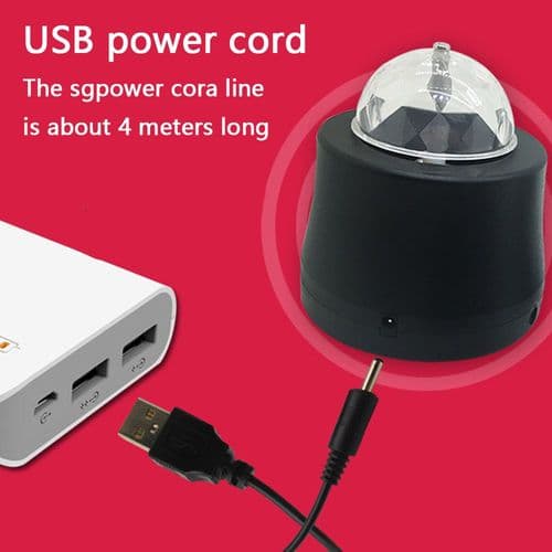 USB DJ-lys Billampe Discolyseffekter Scenebelysning LED-krystall