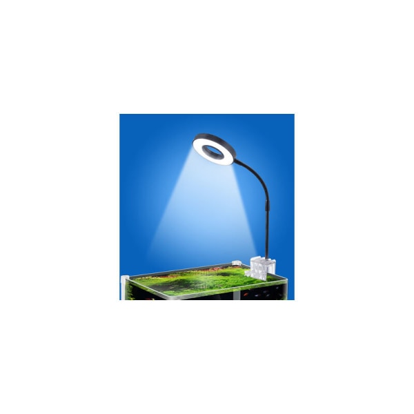 Lumiere Akvarium Lampe LED Belysning Hvid og Blå Nano Clip-on til fiskeplanter 23-50 cm