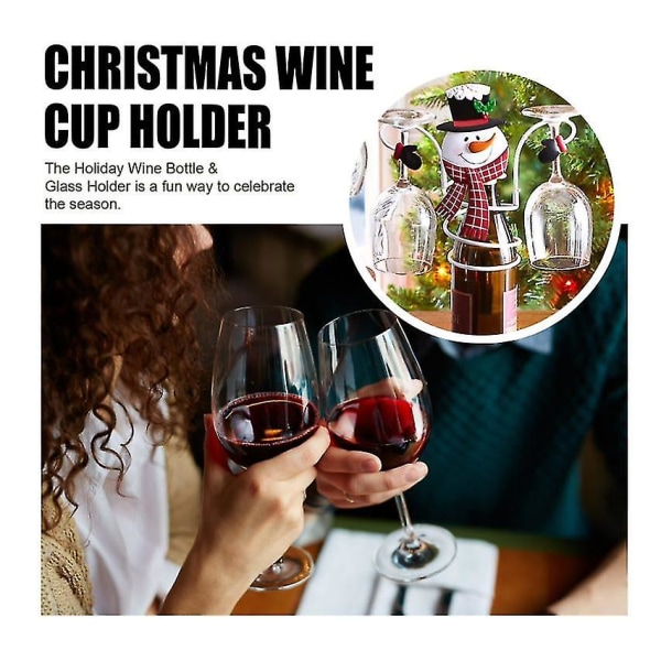 Holiday vinflaske og glassholder Jule kjøkkeninnredning Dwarf