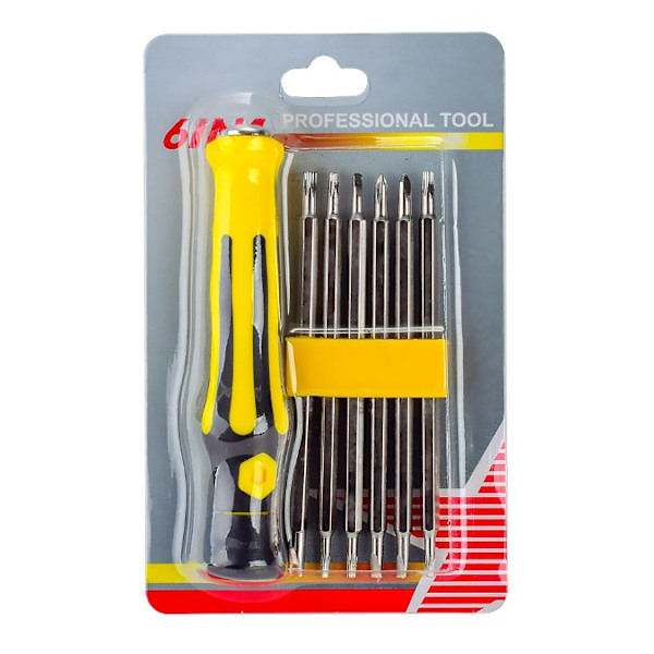 Torx Cross Y -korjaustyökalu 6 in 1 ruuvimeisseli set (90 mm) 6 kpl 【läpipainopakkaus】,