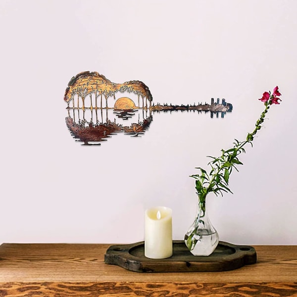 Metal vægkunst abstrakt guitar hjemmedekoration håndværk