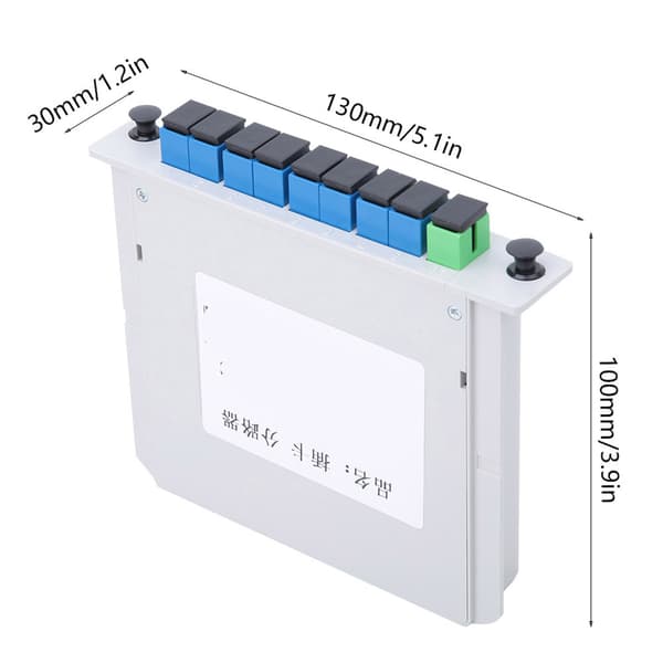 Högkvalitativ 1x8 PLC fiberoptisk splitter för optiska kommunikationssystem