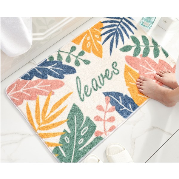 Wonderful Forest Simple Flocking Baderomsgulvmatte 50*80cm,