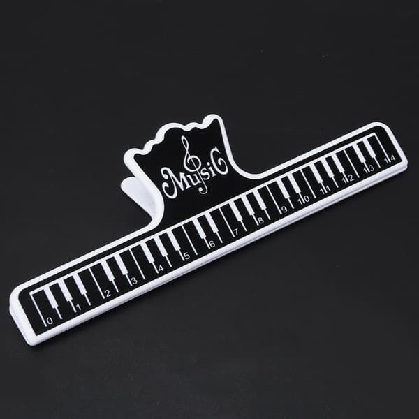 2 stk. Musikbog Sideholder Plastik Nodeark Klips Instrument Performance Tilbehør Gul Sort