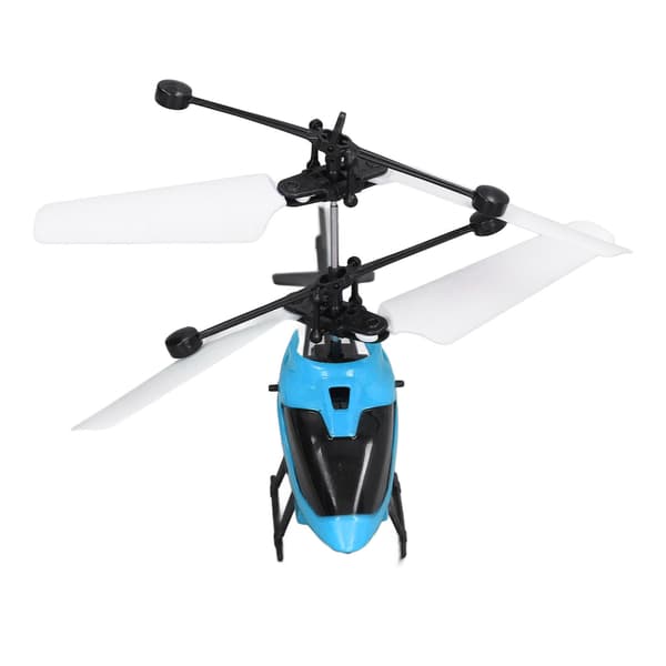 Mini RC Helikopter Stabil Rotationshastighet Förstärkt Lätt Resistent Induktionsleksak Blå
