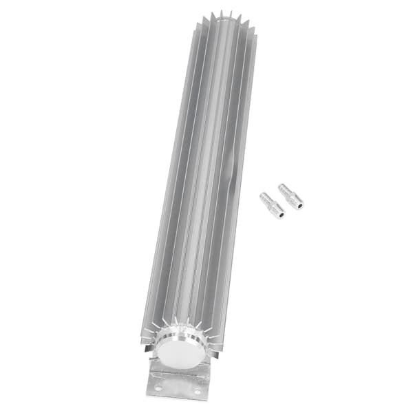 18 Tommer Transmissionskøler Dobbelt Pass Finned Anodiseret Aluminium Universal til de fleste biler og lastbiler
