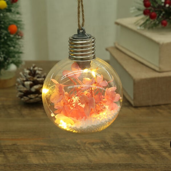 6 Pack kirkkaat LED-joulupallot ripustettavat valot joulukuuseen, syntymäpäivään, hääjuhliin ，D