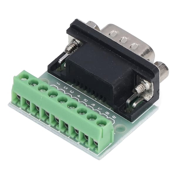 DB9 Terminal Block Breakout Board RS232 RS485 9-Pin Header Skrueforbindelse