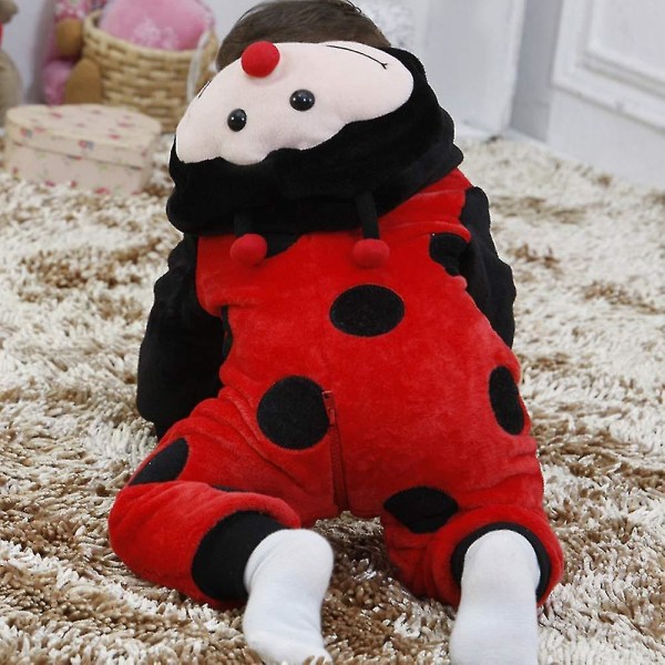 Baby Dinosaur Costume Barn Søt Hoodie Jumpsuit Halloween ladybug 3-6 Months