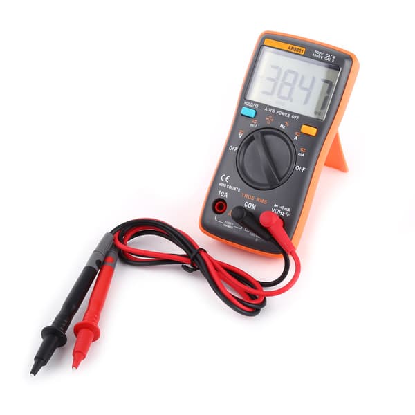 Digitalt Multimeter 6000 Tællinger AC DC Amperemeter Voltmeter Ohmmeter med Baggrundsbelysning