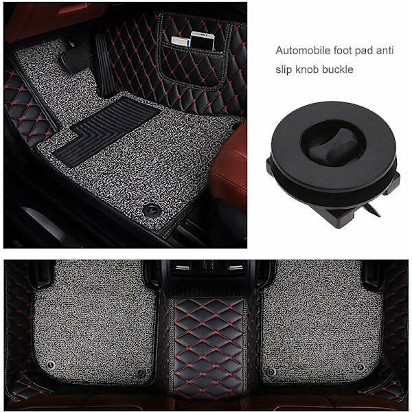 Svart 10st Universal Bil Foot Pad Spänne Bil Modifiering Tillbehör Foot Pad Spänne