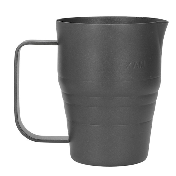 Svart 900ml Melkeskumkanne - 304 Rustfritt Stål Matkvalitet med Ørnformet Tute og Forsterket Design for Kaffeskumming