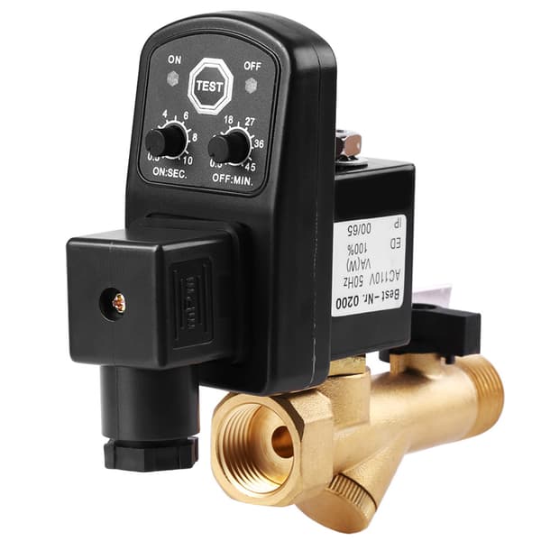 Automatisk Elektronisk Timer Dräneringsventil Luftkompressor Kondensat G1/2 DN15 AC110V