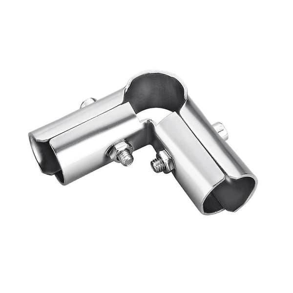 10 stk. rørkobling i rustfritt stål 25 mm diameter for rundrørstilkobling, to koblinger silver Three Connector